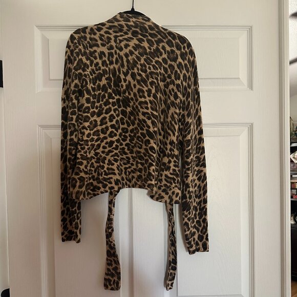 INC Leopard Tie Sweater - Picture 3 of 3